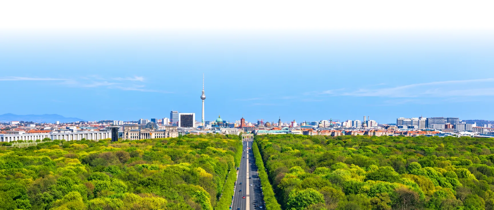 AdWords Agentur Berlin: Blick über den Tiergarten auf die Berliner Innenstadt
